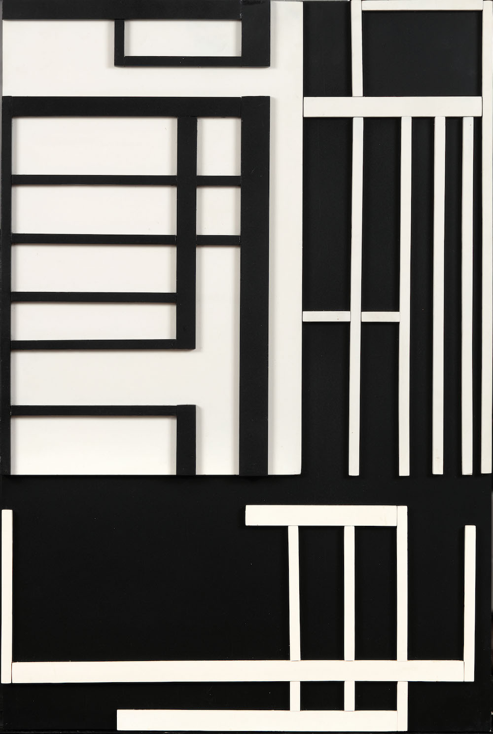 Andre Volten - Nr.3 ; abstract-geometric composition in black and white
