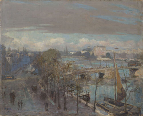 Hendrik Jan Wolter - View of the Amstel, Amsterdam, in winter Hendrik Jan Wolter - View of the Amstel, Amsterdam, in winter