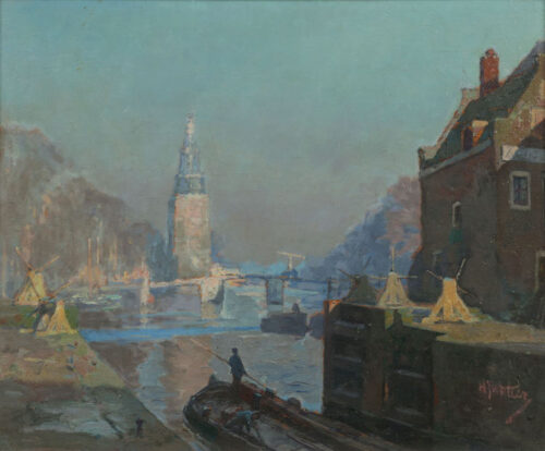 Hendrik Jan Wolter - View of the Oude Schans, Amsterdam Hendrik Jan Wolter - View of the Oude Schans, Amsterdam