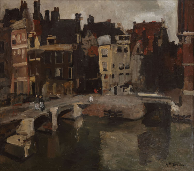 George Hendrik Breitner - Langebrug en Langebrugsteeg, Amsterdam