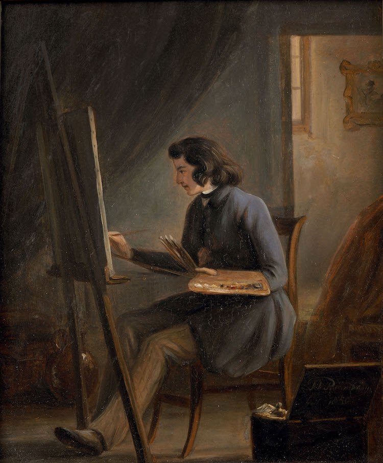 Jan Van Ravenswaay - Painter C.J.Bolt in his studio
