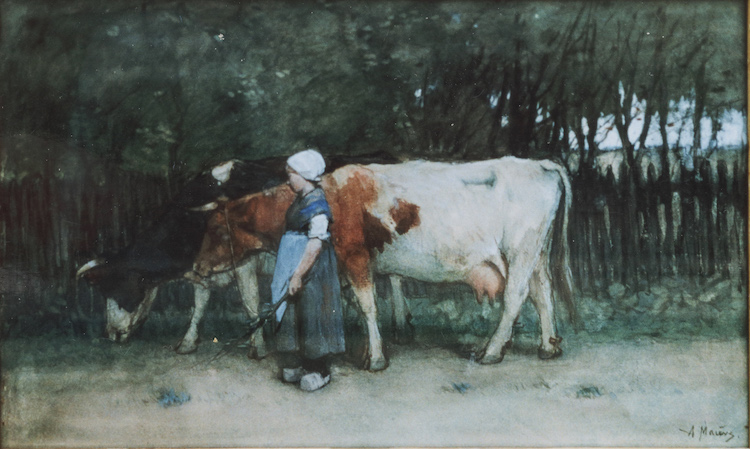 Anton Mauve - Cows with girl