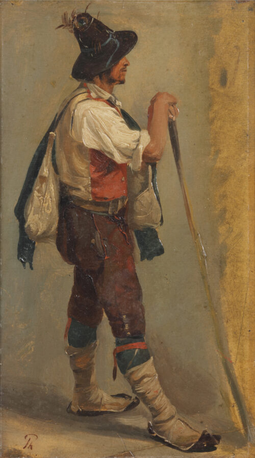 Carel Frans Phillippeau - A herdsman from Campania Italy Carel Frans Phillippeau - A herdsman from Campania Italy