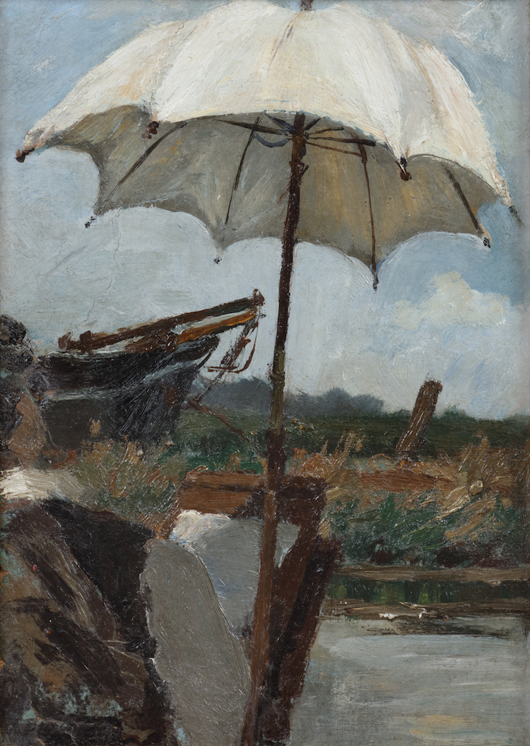 Hollandse school ca 1900 - The White Parasol