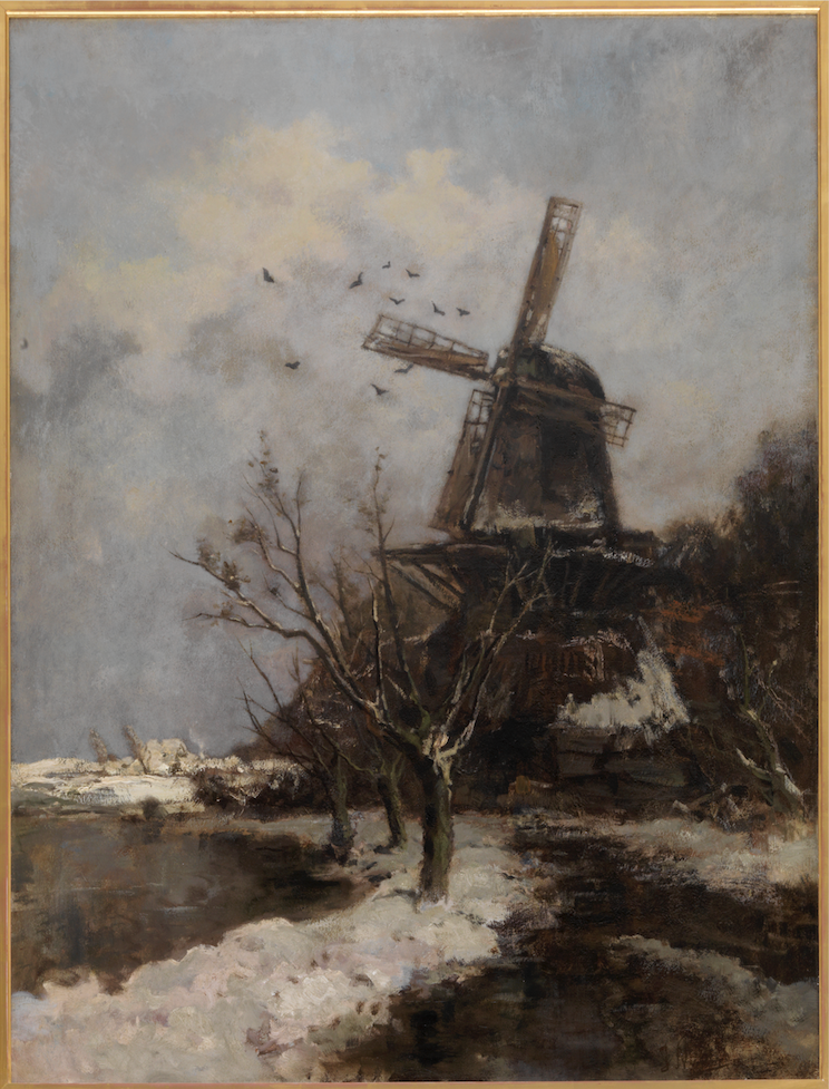 Jacob Maris-Windmill Jour neigeux