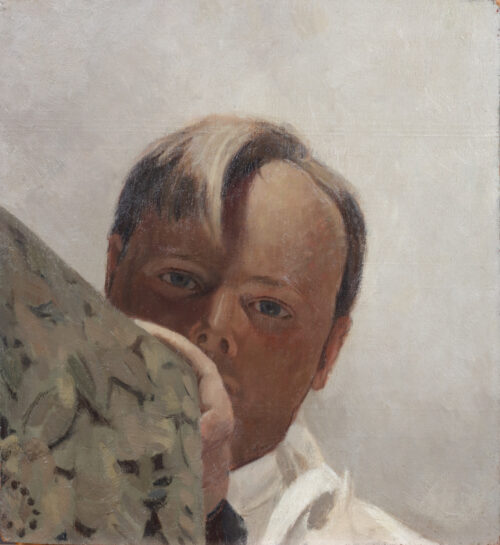 Cornelis Kloos - Self-portrait as a sculptor holding a lump of clay Cornelis Kloos - Self-portrait as a sculptor holding a lump of clay