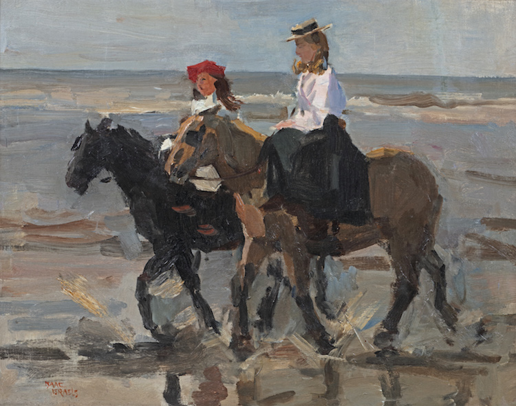 Isaac Israels - Horse riding on the beach of Scheveningen