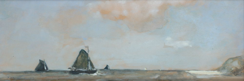 Johan Hendrik Weissenbruch - Boats off the coast