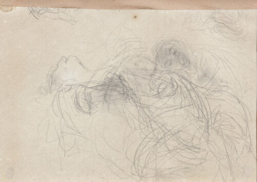 Gaetano Previati-a study of figures (verso) Gaetano Previati-a study of figures (verso)