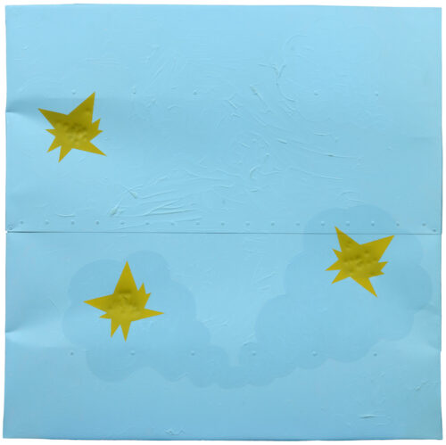 Han Schuil-A dent painting-composition with stars