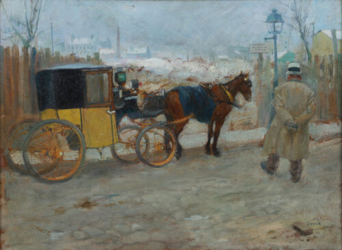 Leon Georges Carre - The Parisian cab Leon Georges Carre - The Parisian cab