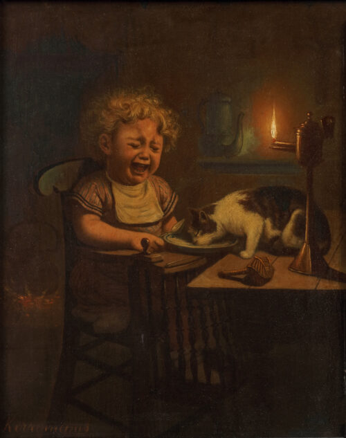 Wilhelmus Jacobus Kerremans-The disturbed meal Wilhelmus Jacobus Kerremans-The disturbed meal