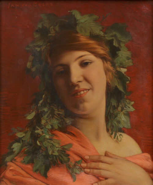 Jan van Beers - A Bacchante Jan van Beers - A Bacchante