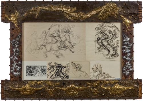 Victor Prouve-Pele-Mele of Centaurs five drawings and one lithograph Victor Prouve-Pele-Mele of Centaurs five drawings and one lithograph