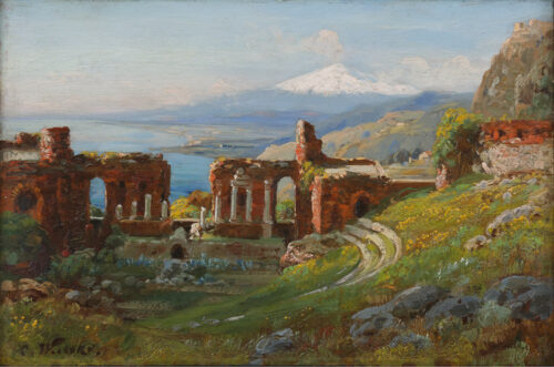 Carl Wuttke-The Ancient Greek Theatre, Taormina, Sicily