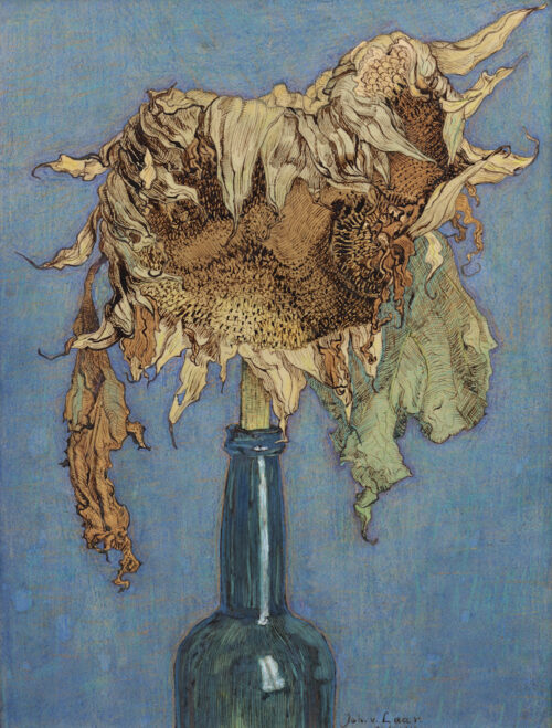 Johannes Jacobus van Laar-Sunflower in a vase