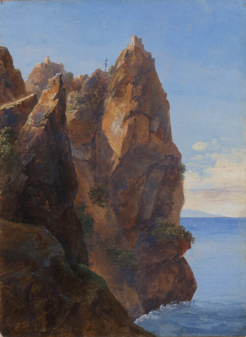 Louise Josephine Sarazin de Belmont - View of Capo Sant’Alessio near Taormina, Sicily Louise Josephine Sarazin de Belmont - View of Capo Sant’Alessio near Taormina, Sicily