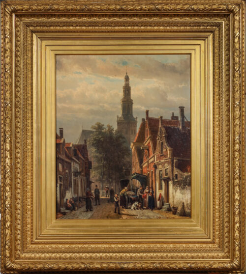 Cornelis Springer-View of Hindeloopen in summer