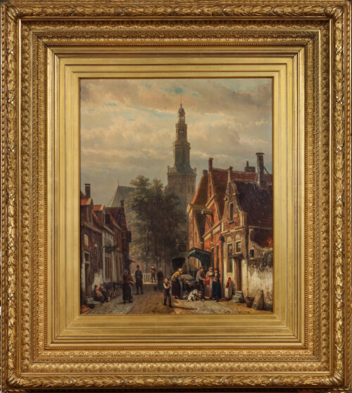 Cornelis Springer-View of Hindeloopen in summer Cornelis Springer-View of Hindeloopen in summer