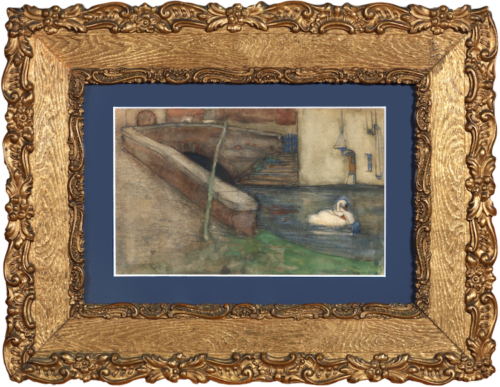 Walter Vaes-A swan in a canal, Bruges, Belgium Walter Vaes-A swan in a canal, Bruges, Belgium