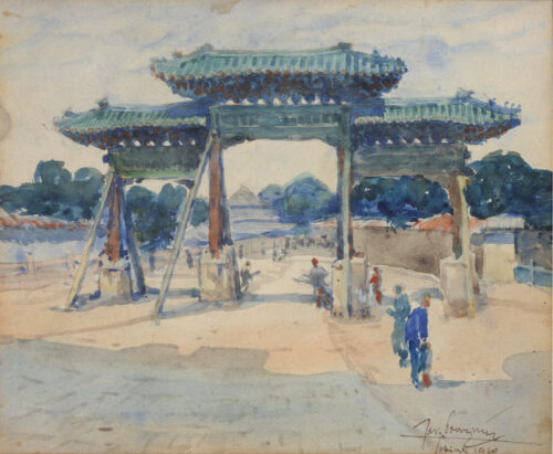 Jaroslav Provaznik-Old portico in historic Peking-Bejing