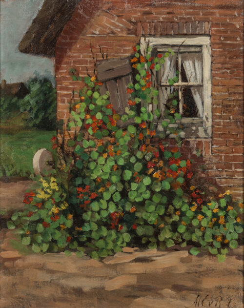 Maria Engelina van Regteren Altena-The Window, petit Coin de Ferme with Nasturtium Maria Engelina van Regteren Altena-The Window, petit Coin de Ferme with Nasturtium