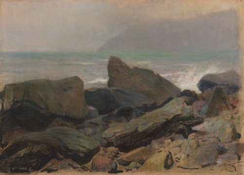 Hendrik Jan Wolter-Rainy day at the Coast of Devonshire, England Hendrik Jan Wolter-Rainy day at the Coast of Devonshire, England