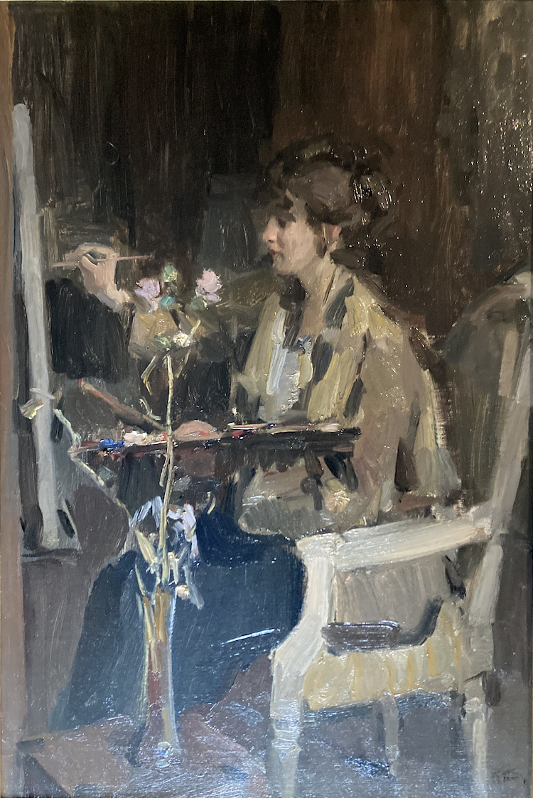 Isaac Israels-Paintress in her studio