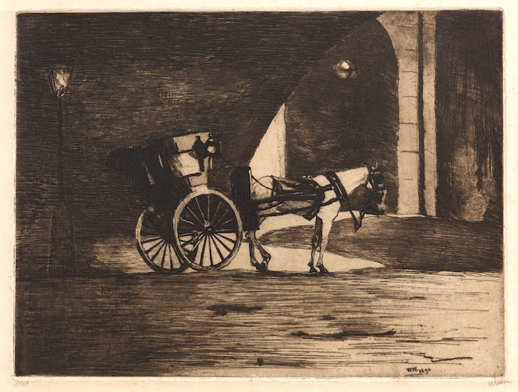 Willem Witsen-Carriage under the Waterloo Bridge, London