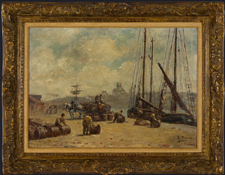Charles François Pecrus - Le Port de Fecamp