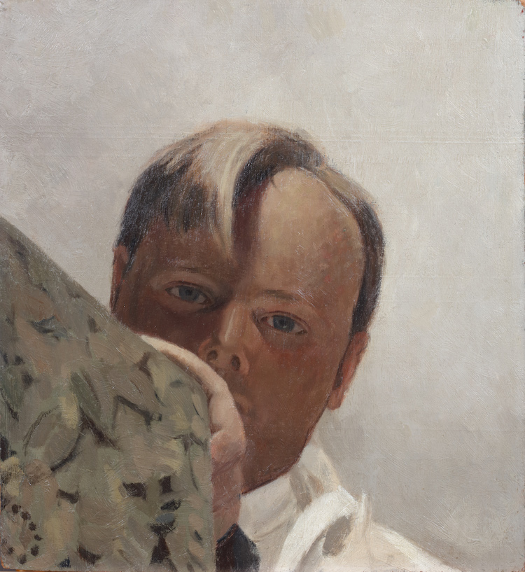 Cornelis Kloos - Self-portrait as a sculptor holding a lump of clay