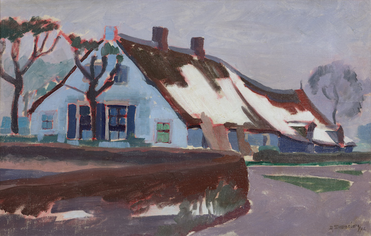 Dirk Smorenberg - Farmhouse in winter, Kortenhoef