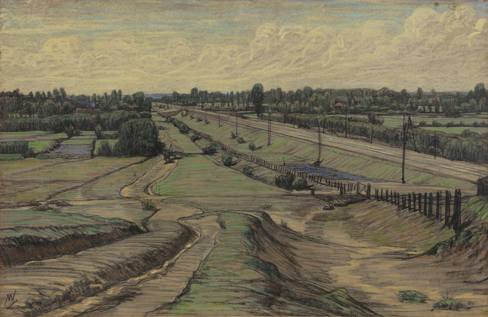 Maurits van der Valk-A rail track close to Amsterdam