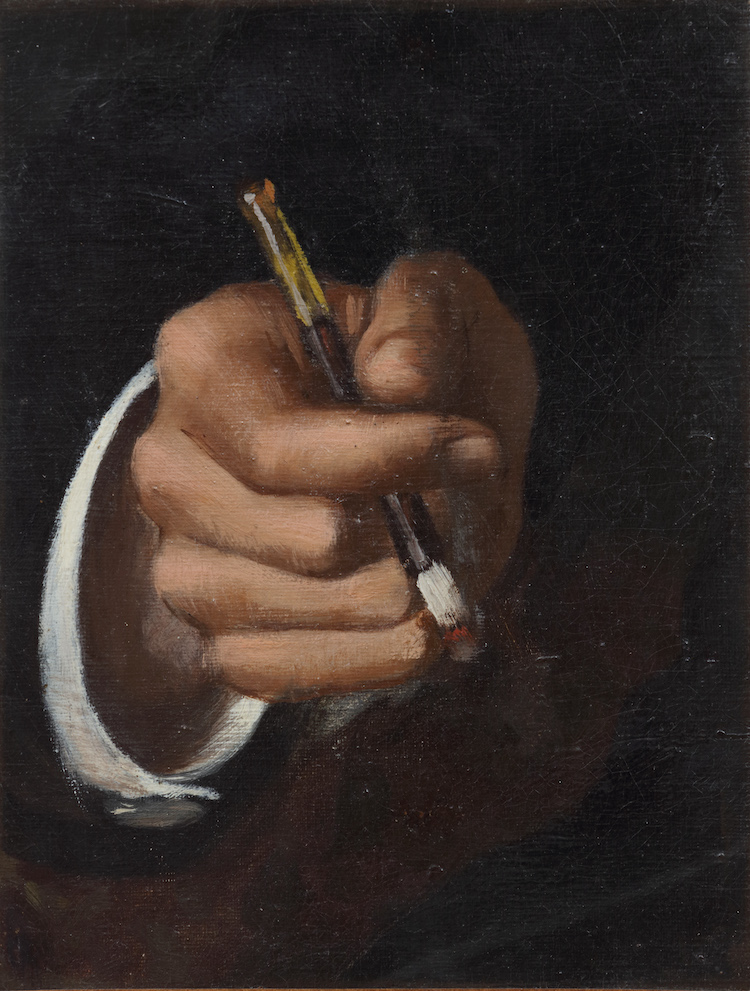 French School-A hand holding a cigarette