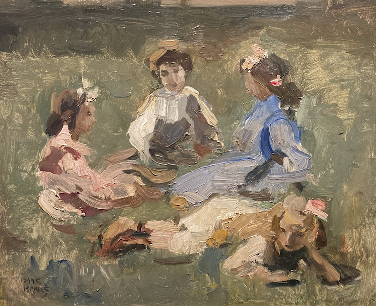 Isaac Israëls-Children chilling in Bois de Boulogne, Paris