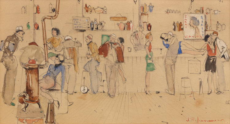 Jan Rijlaarsdam-Activities in a bar