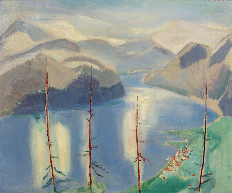 Jan Sluijters-View of the Vierwaldstattersee-Switzerland