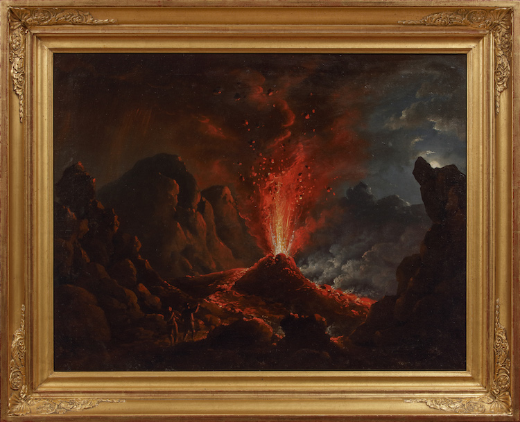 Italian School, first half 19th century - Eruption of Mount Vesuvius, Naples, Italy