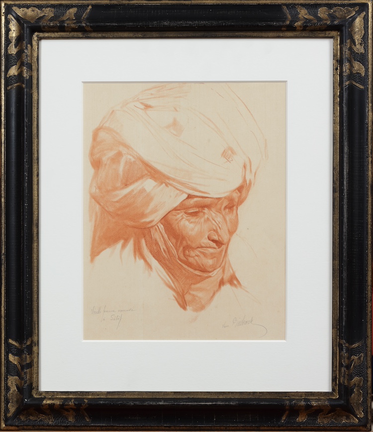 Jules Pierre van Biesbroeck-Vieille Femme Nomade a Setif