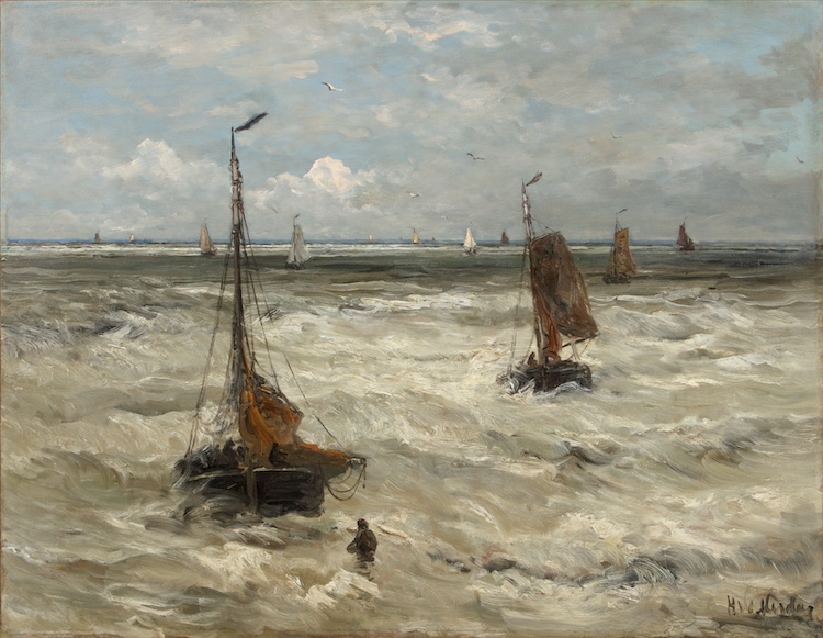 Hendrik Willem Mesdag-Return of the fishing fleet, Scheveningen