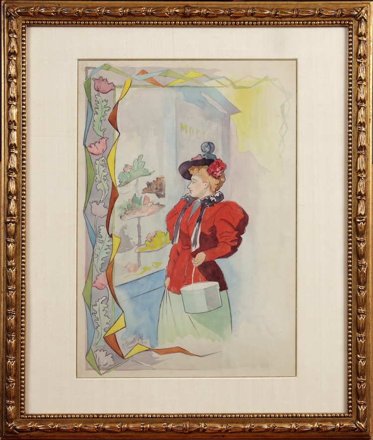 Raphael Boutillie-Femme elegante devant une vitrine
