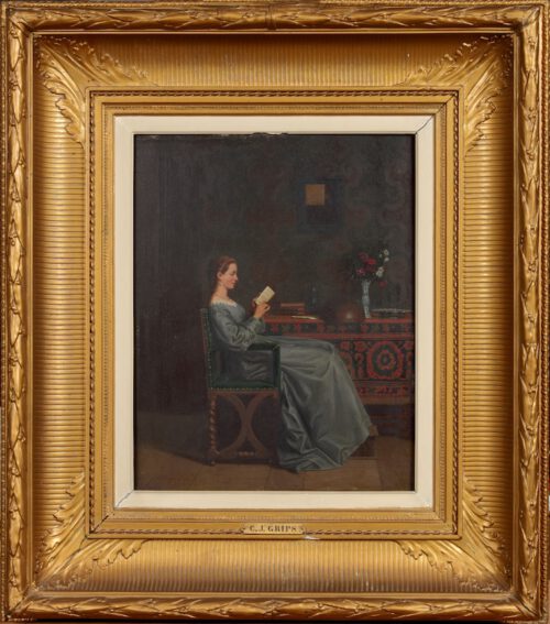 Charles Joseph Grips-Reading a book Charles Joseph Grips-Reading a book
