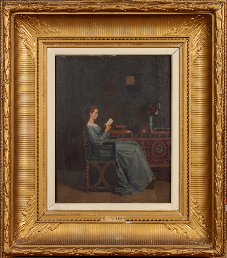 Charles Joseph Grips-Reading a book