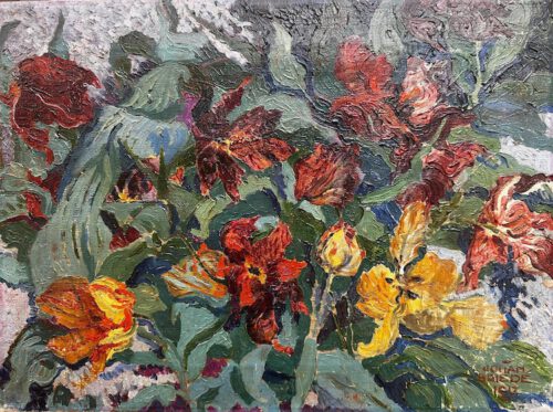 Johan Briede-Tulips and hydrangea Johan Briede-Tulips and hydrangea