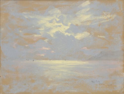 Siebe Johannes ten Cate-Sunset, clouds over the sea, Le Havre Siebe Johannes ten Cate-Sunset, clouds over the sea, Le Havre
