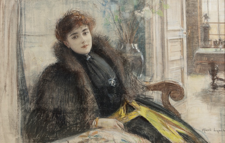 Albert(o) Lynch-An elegant and fashionable beauty in an interior