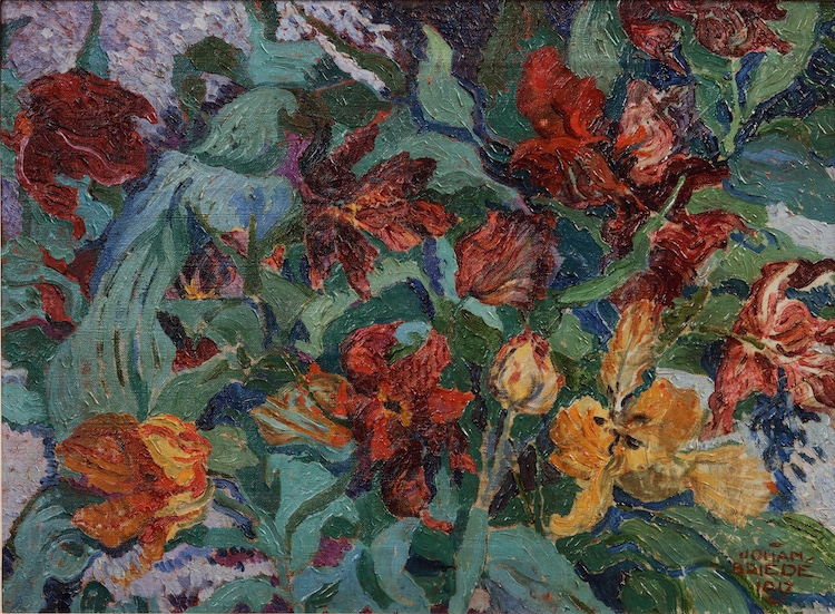 Johan Briede-Tulips and hydrangea