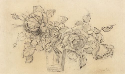Bart van der Leck-Roses in a glass Vase Bart van der Leck-Roses in a glass Vase