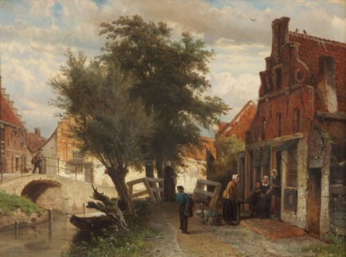 Cornelis Springer-Achter de drie banen, Enkhuizen
