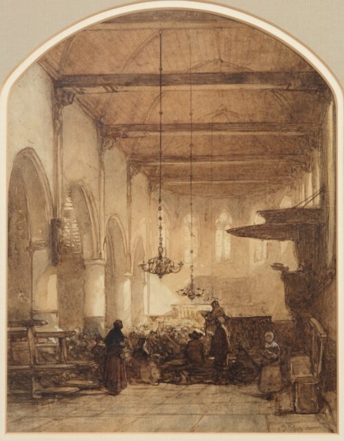 Johannes Bosboom-View of the interior of the Bakenessekerk, Haarlem Johannes Bosboom-View of the interior of the Bakenessekerk, Haarlem